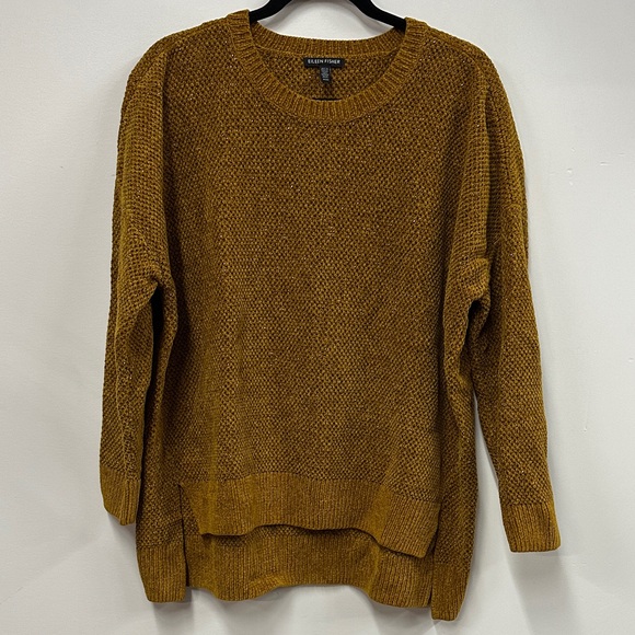 Eileen Fisher Sweaters - Eileen Fisher Mustard Crew Neck Sweater textured M